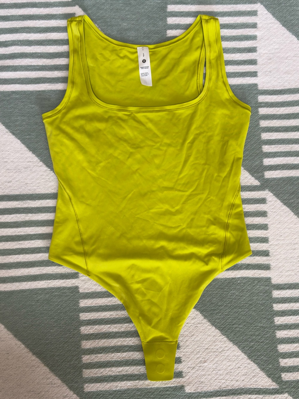 lululemon athletica Neon Lime Scoop Neck Tank